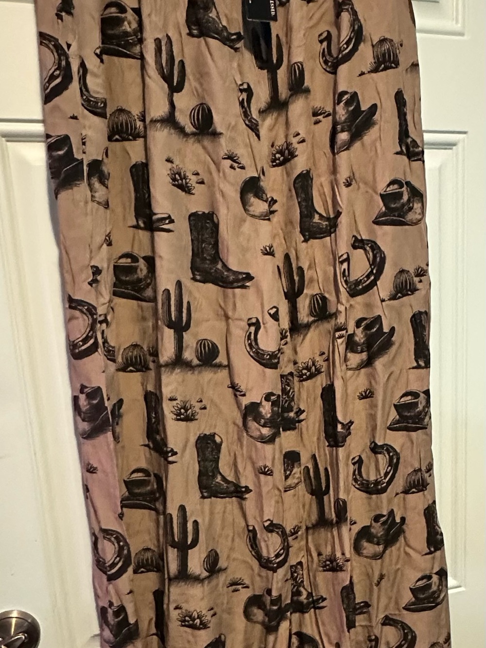 Lucky & Blessed Wide-Leg Elastic-Waist Pants - Western Elements - Picture 3 of 6